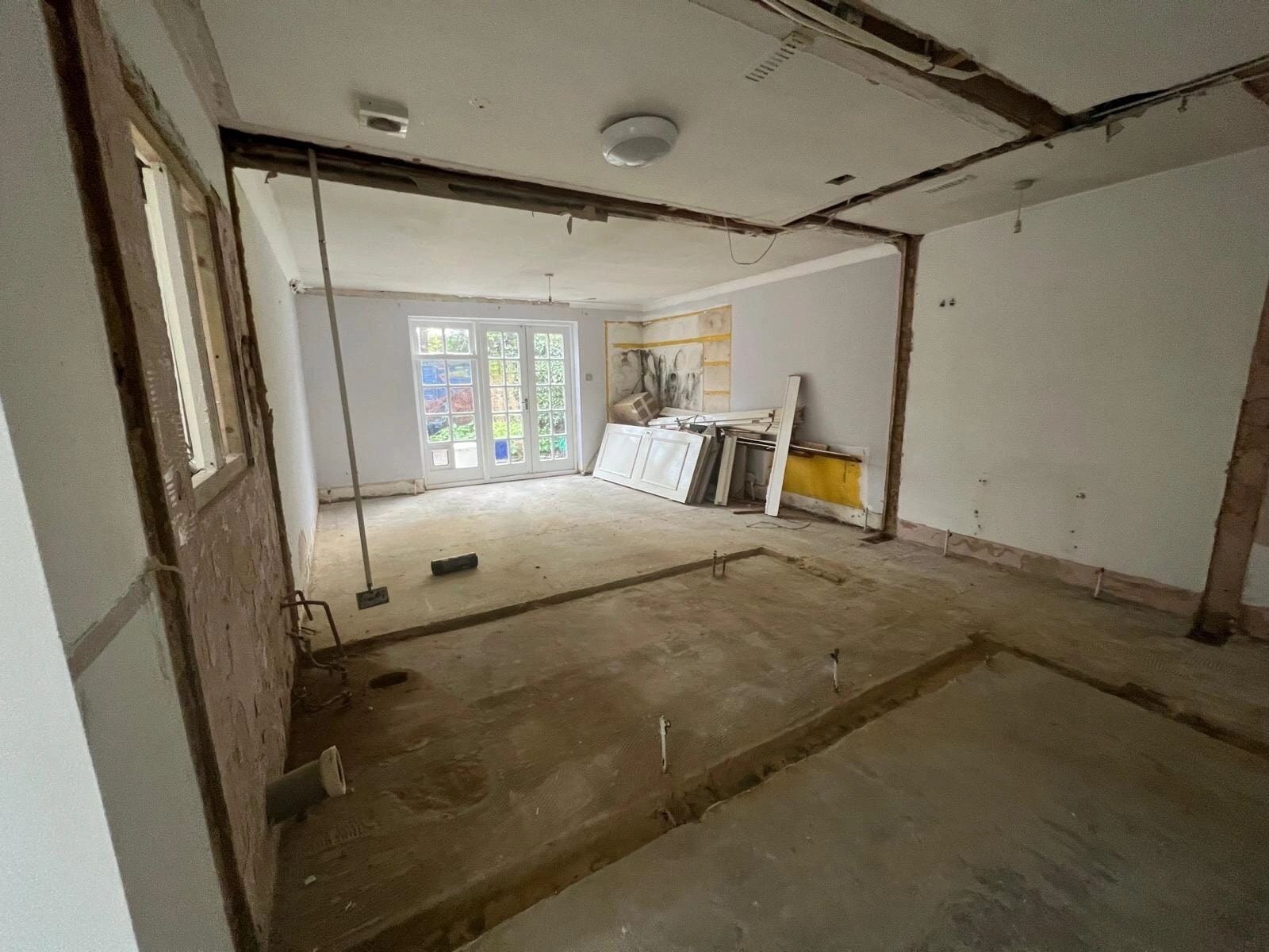 Structural opening-up work in the Clapham flat.