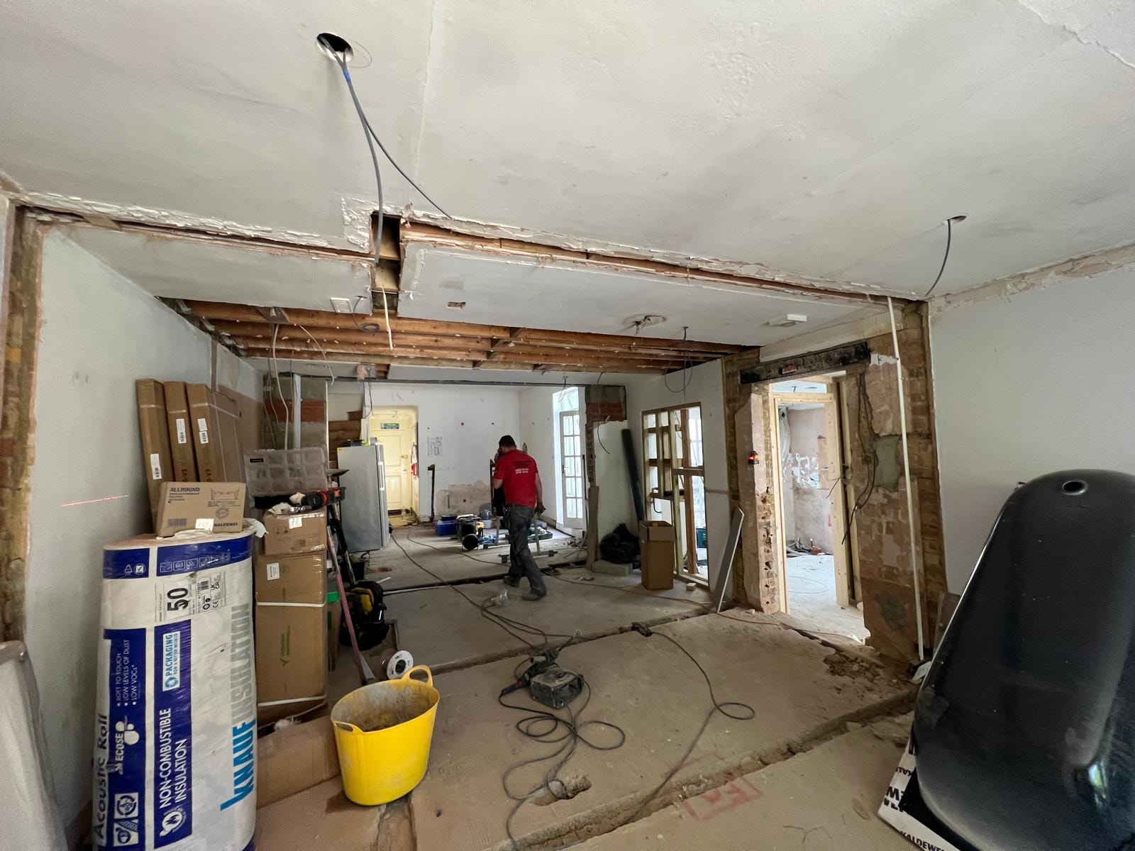 Opening-up works at the Clapham flat.