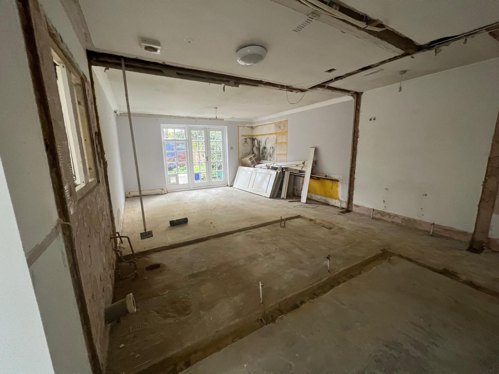 Structural opening during the Clapham flat renovation.