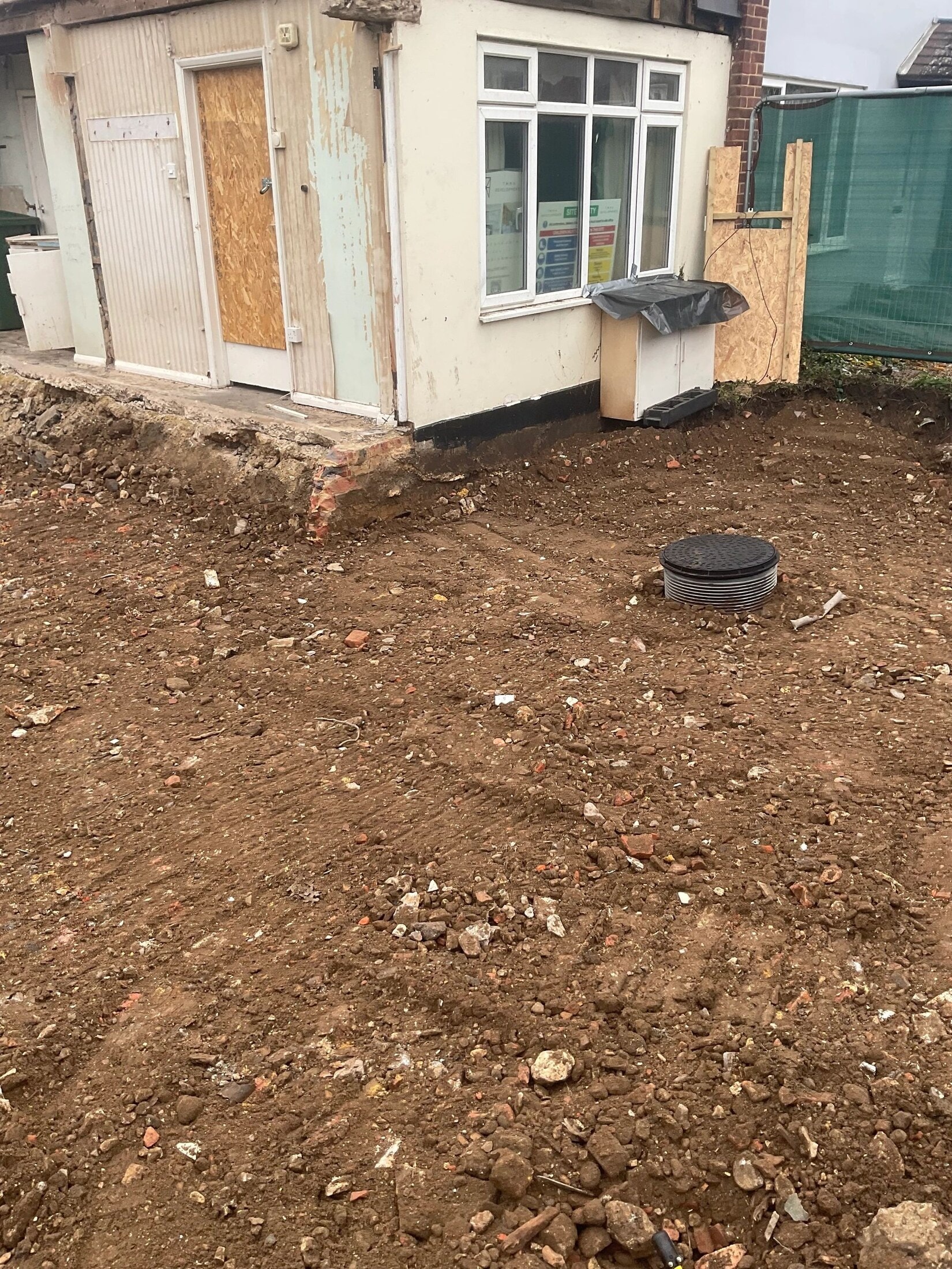 Esher site after the agreed demolition work.