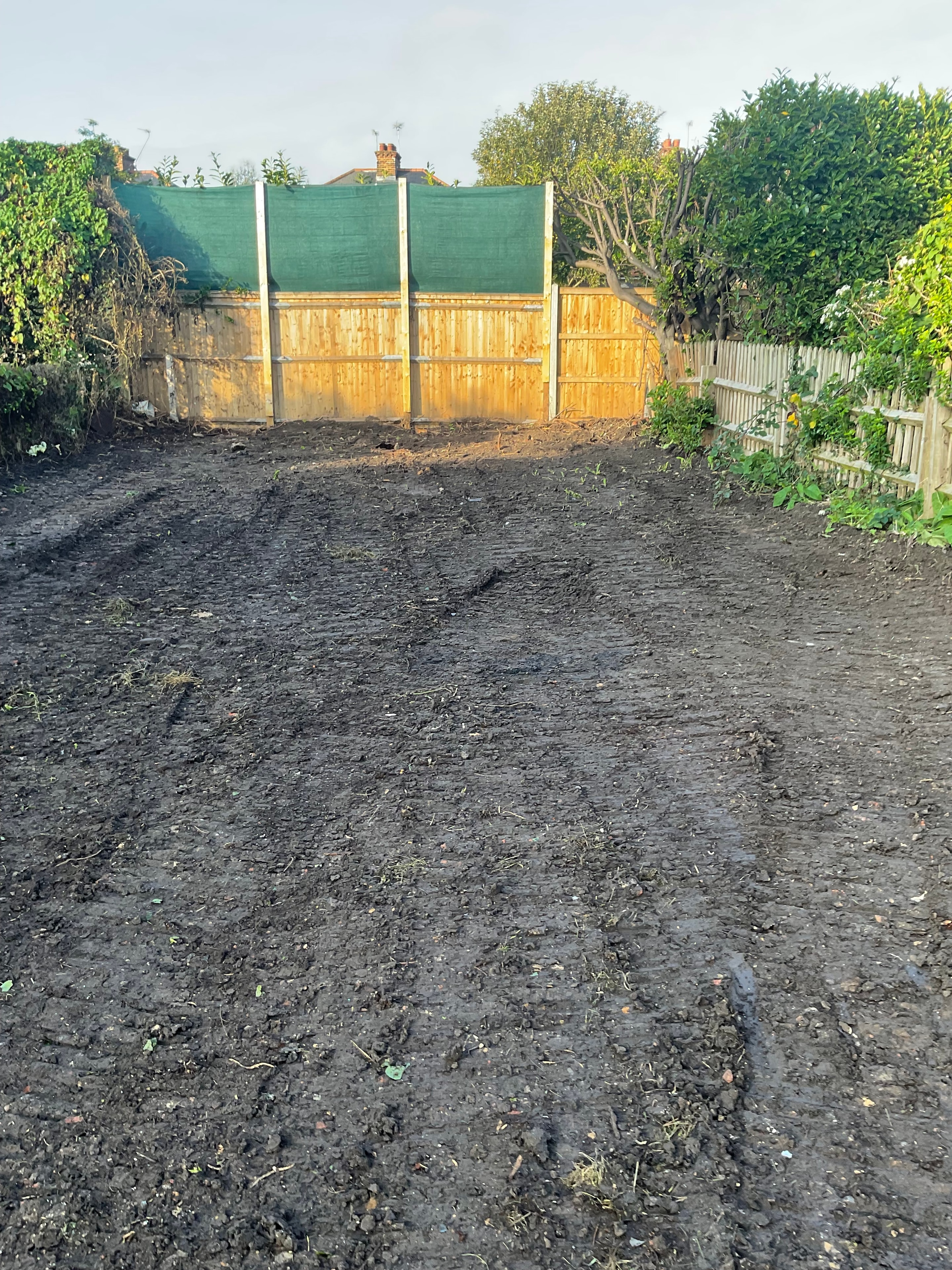 Cleared site access at the Esher project.