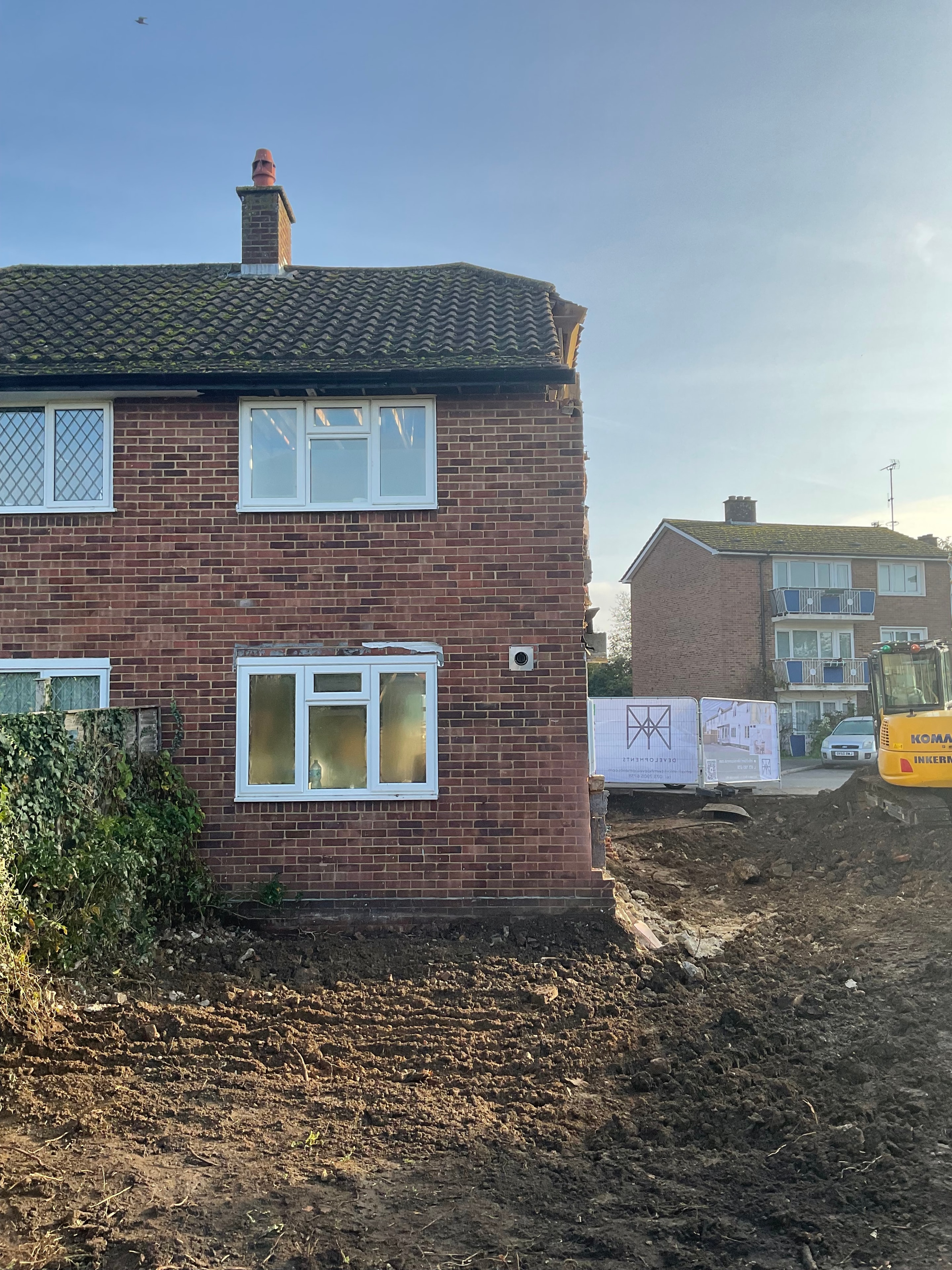 Property before demolition at the Esher project.