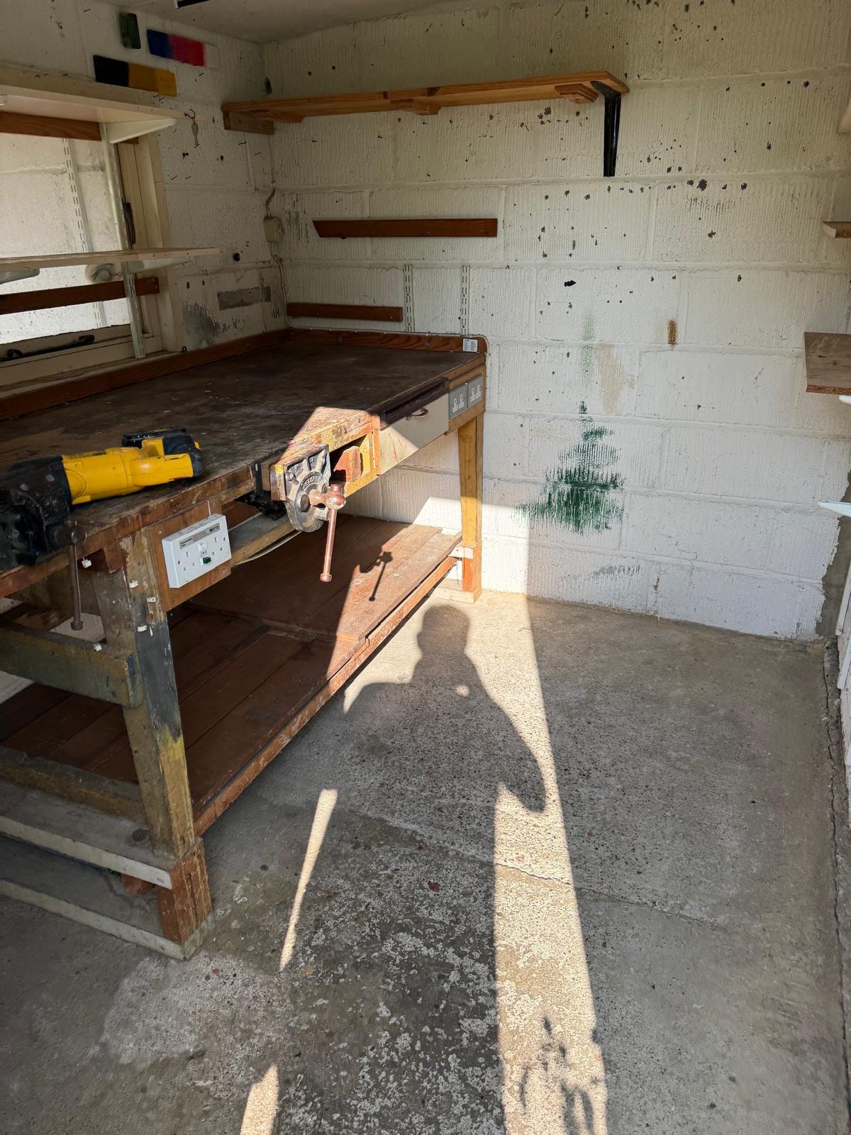 Interior of the Kingston garage before demolition.