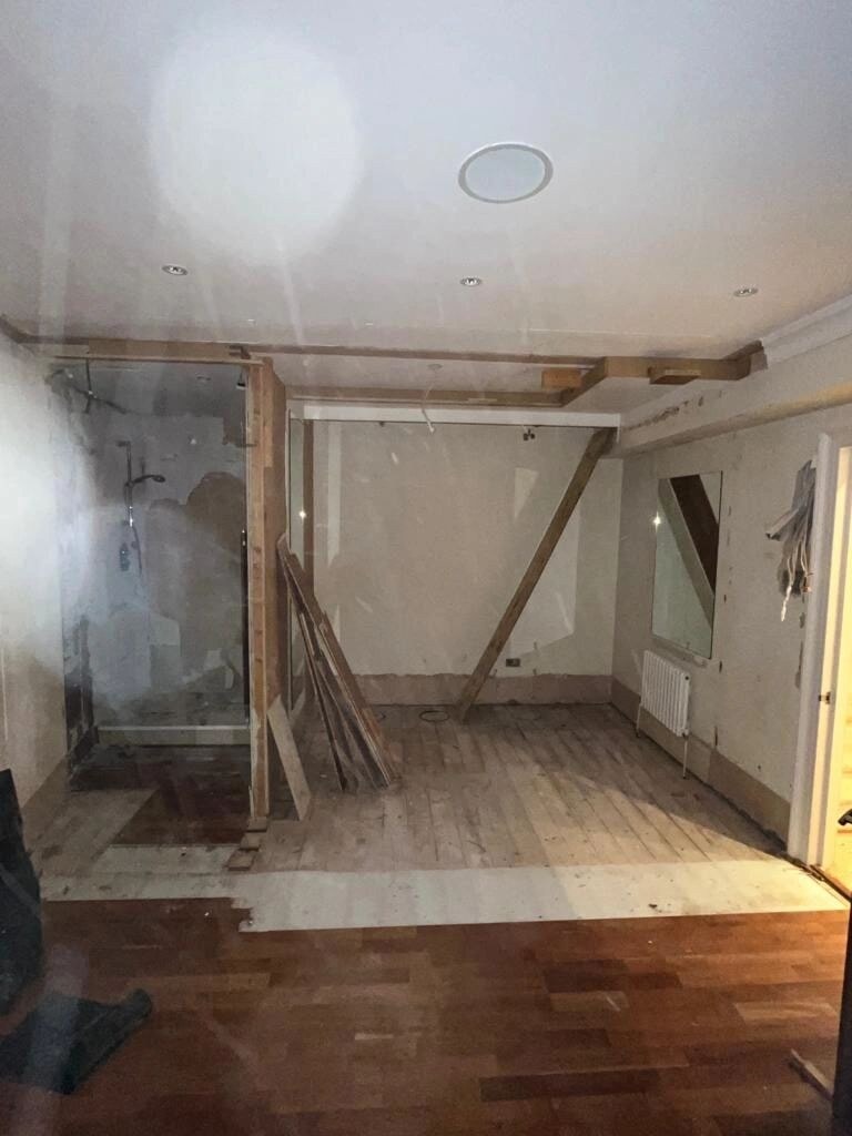 Strip-out work inside a Mayfair mews house.