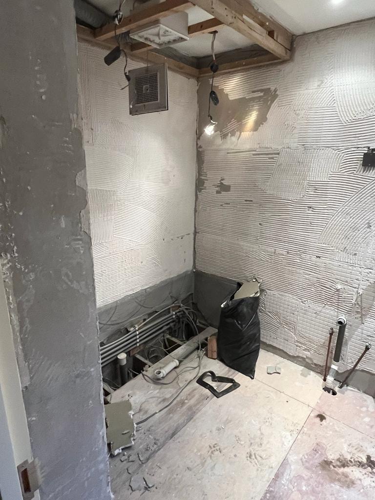 Opening-up works at the Mayfair mews property.