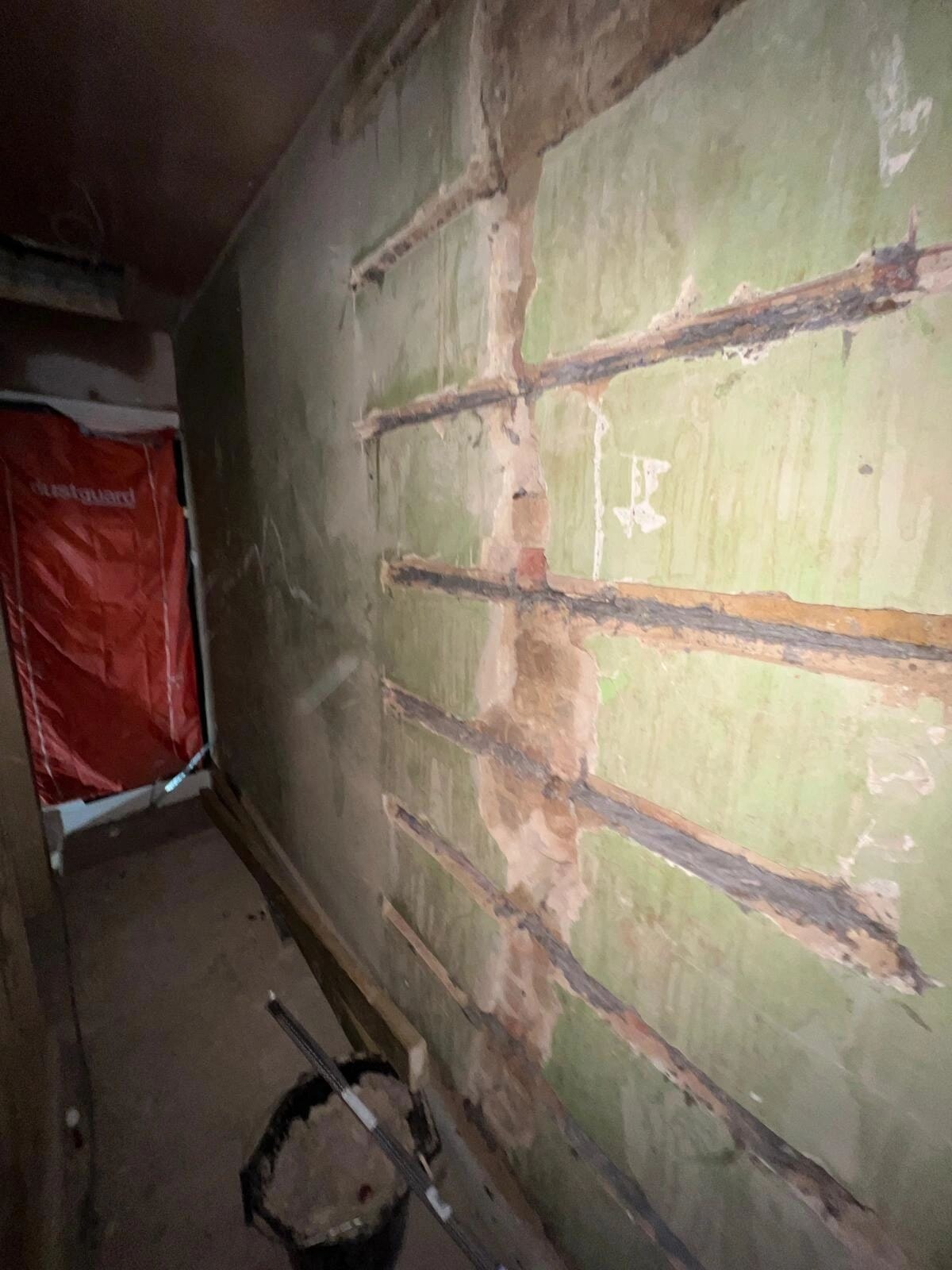 Structural opening-up work during a Sunbury renovation.